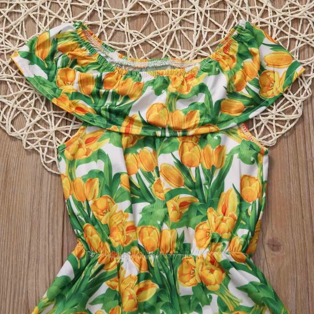 Ruffle Spring Rompers