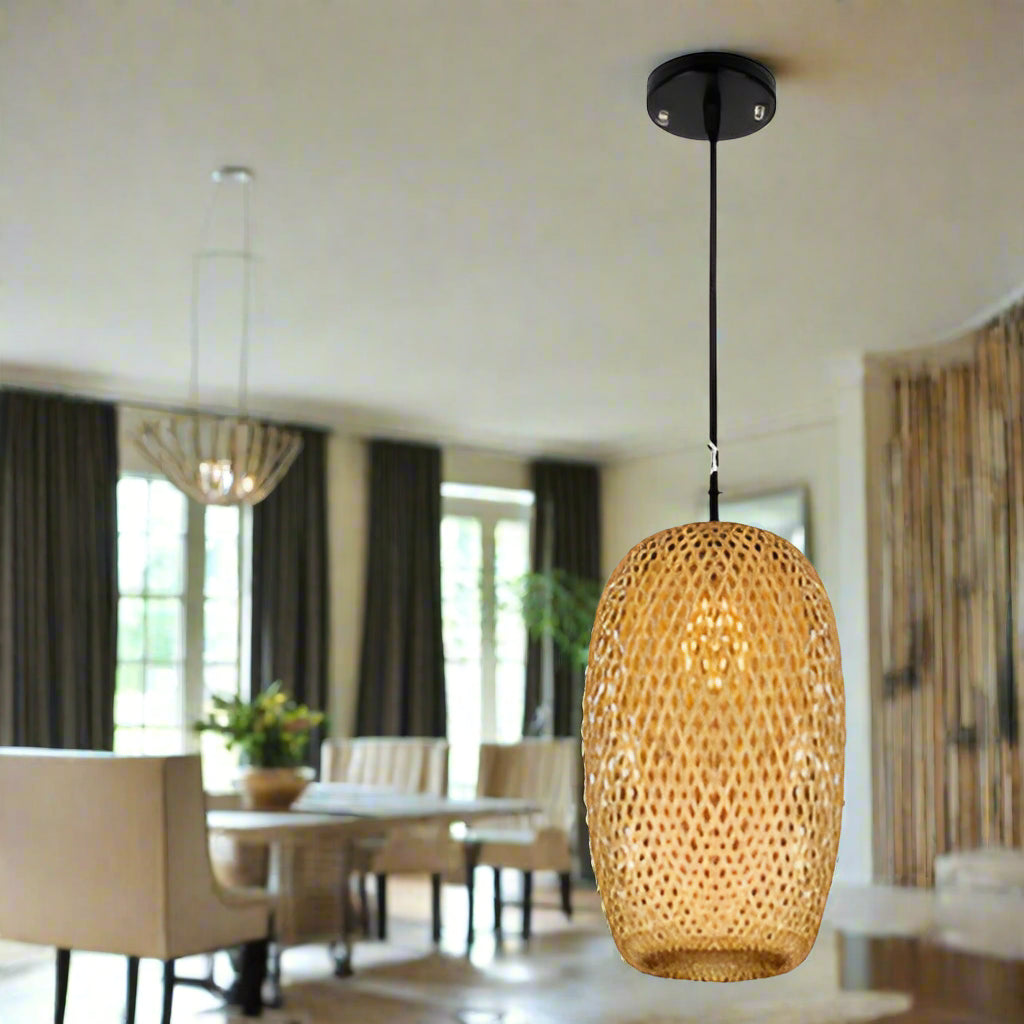 Bamboo Woven Chandelier