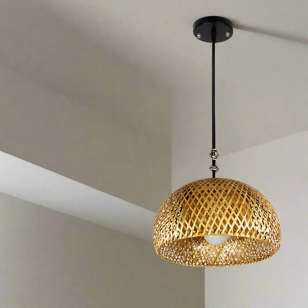 Bamboo Woven Chandelier