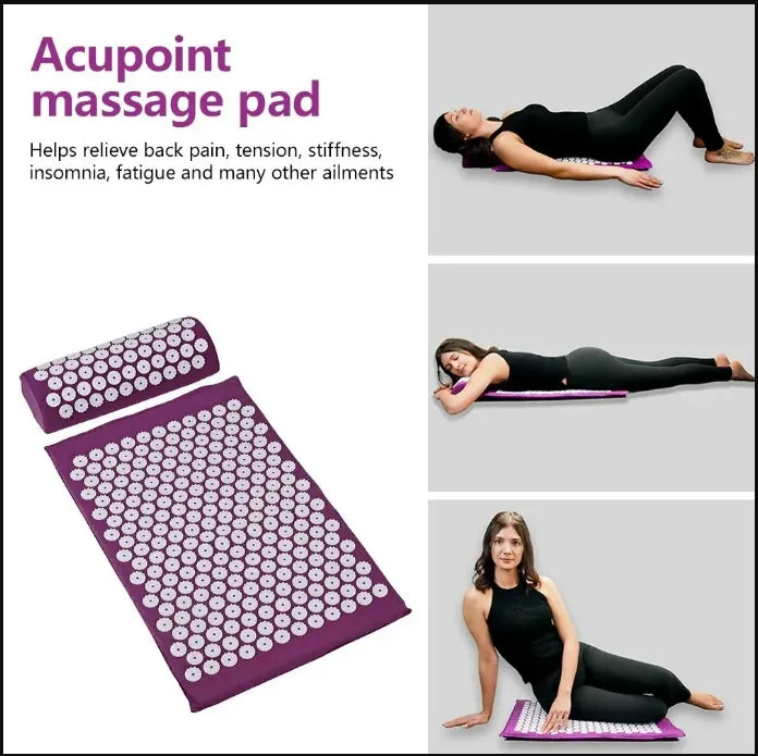 Yoga Acupressure Mat & Pillow Set