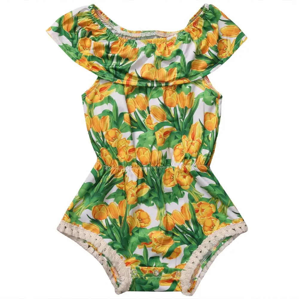 Ruffle Spring Rompers