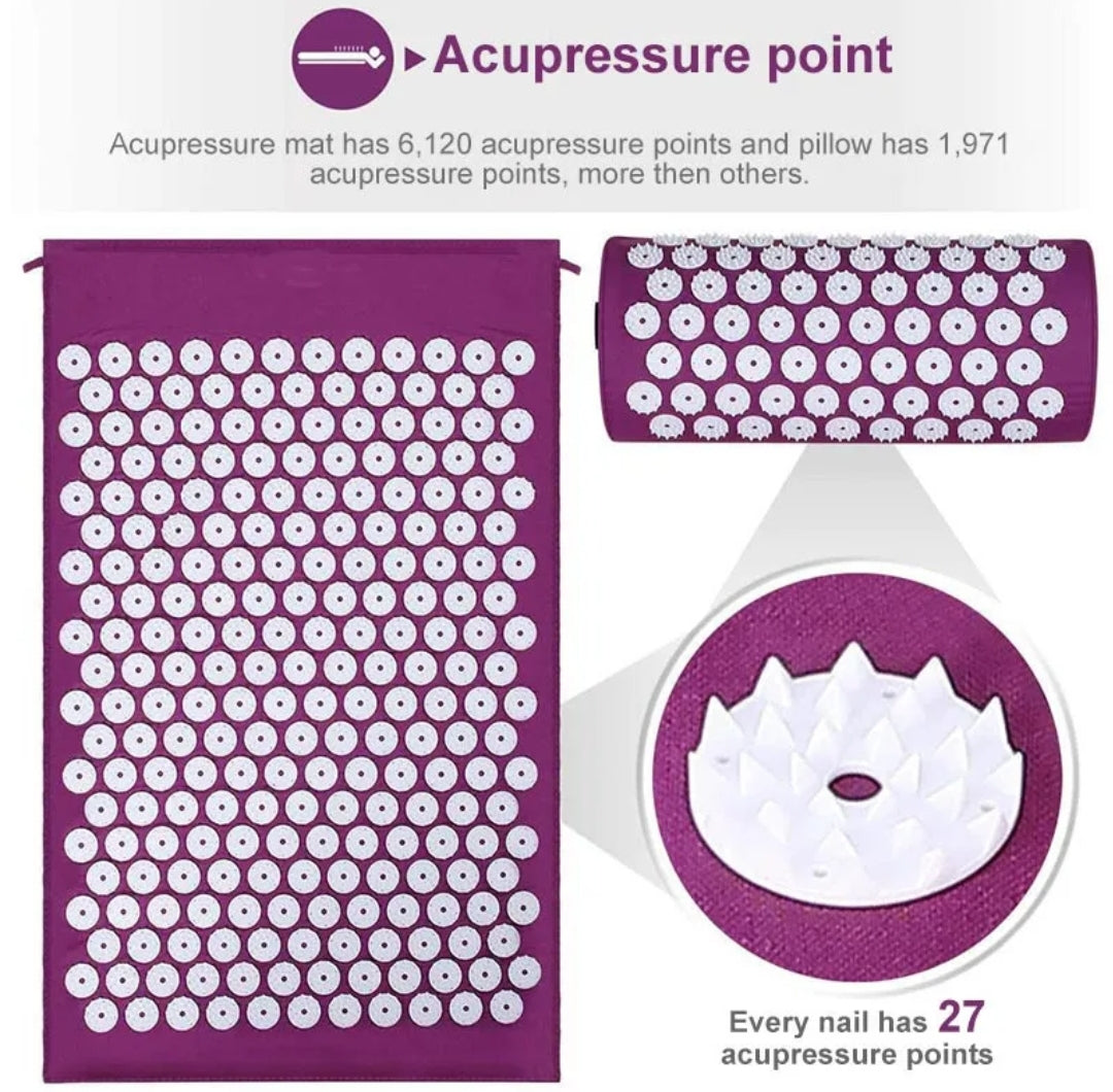 Yoga Acupressure Mat & Pillow Set