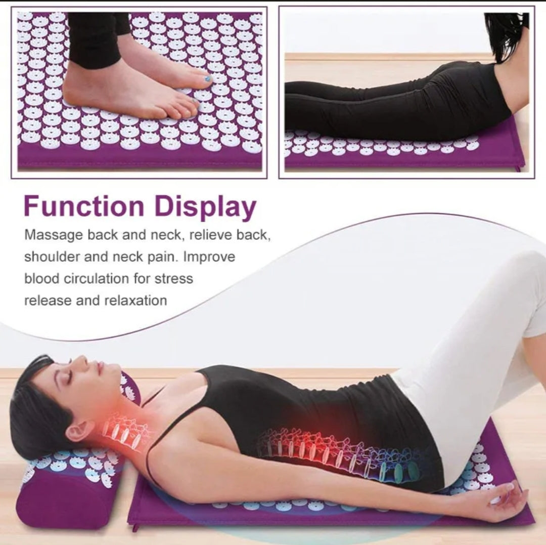 Yoga Acupressure Mat & Pillow Set