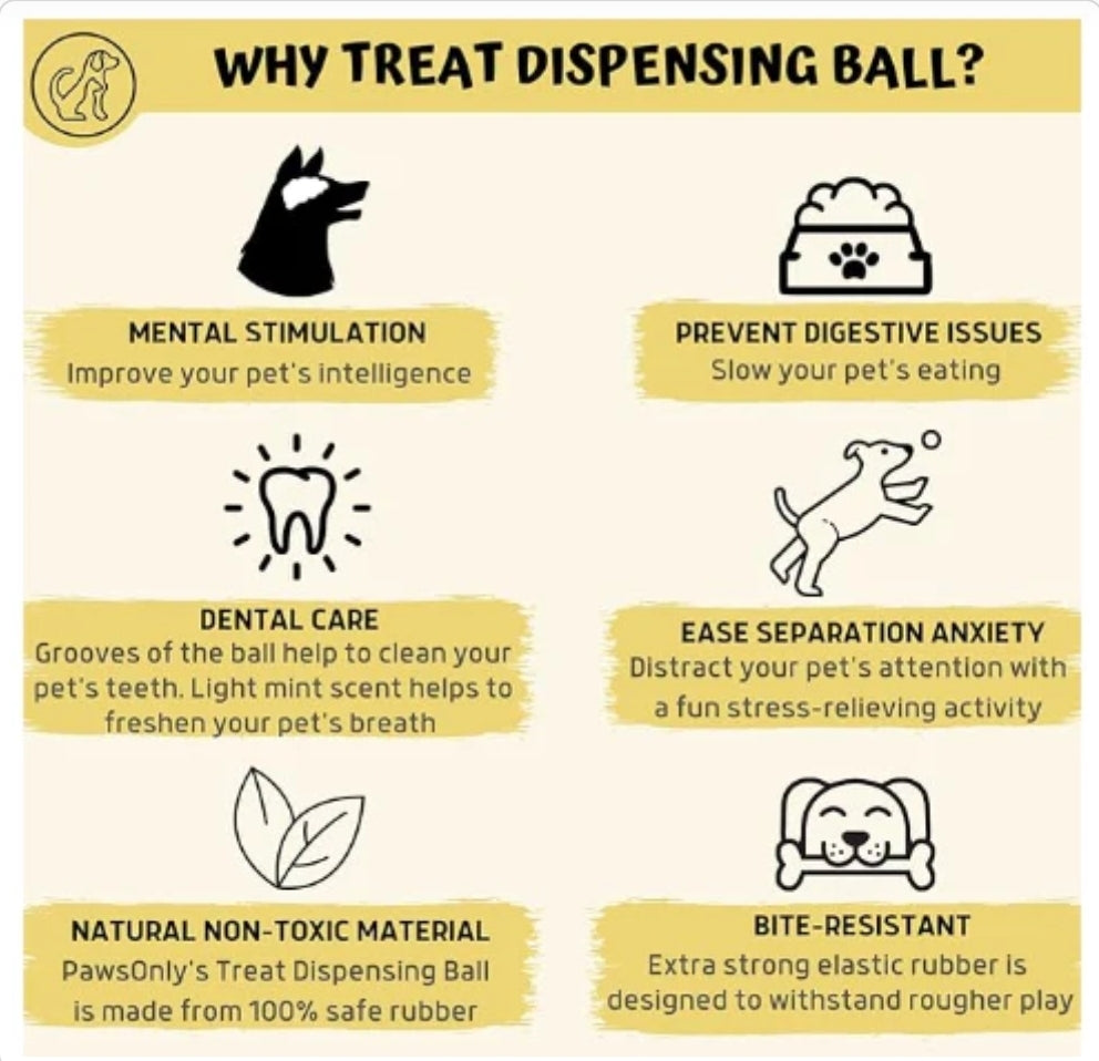 Interactive Dog Treat Ball