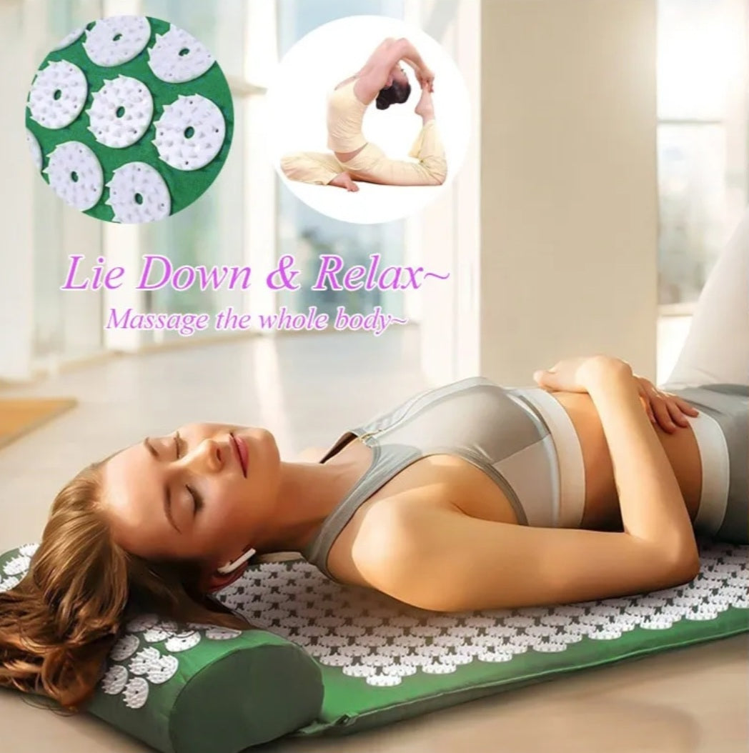 Yoga Acupressure Mat & Pillow Set