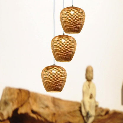 Bamboo Woven Chandelier